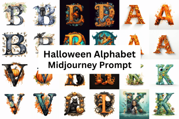 Ai Prompt for Halloween Alphabet