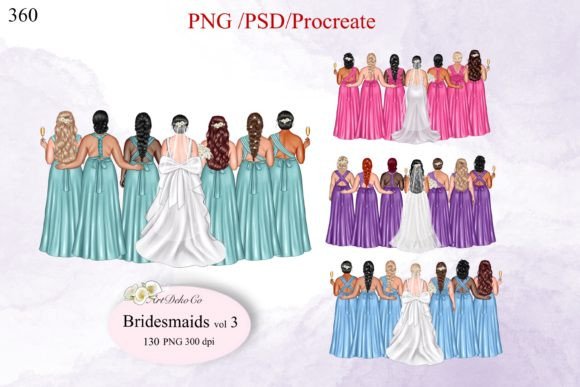 Bride and Bridesmaids Plus Size Assets