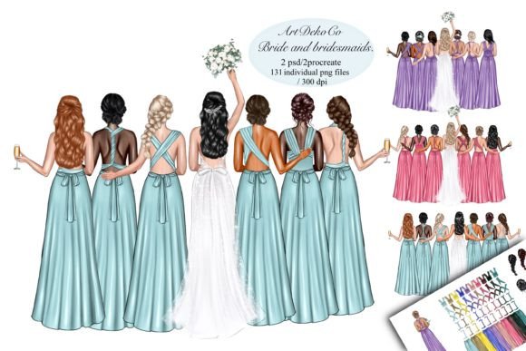 Bridesmaids & Best Friend Clipart Kit