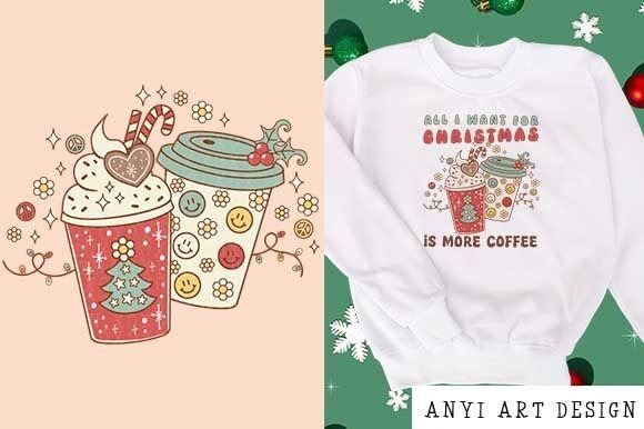 Groovy Christmas PNG: High-Res Art for Creative Projects