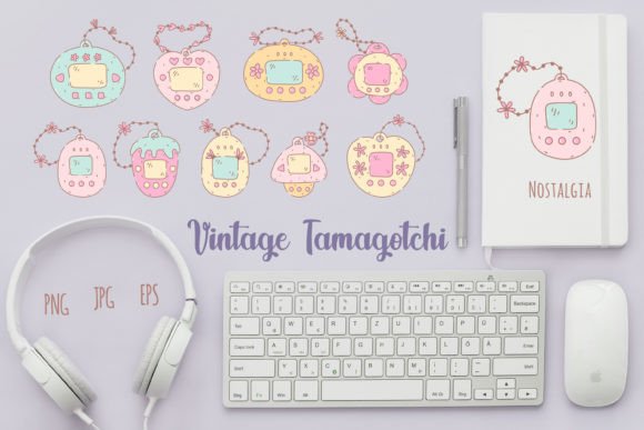 Reviving Retro Charm: The Vintage Tamagotchi Doodle Collection for Modern Creators