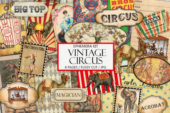 Vintage Circus Ephemera Kit